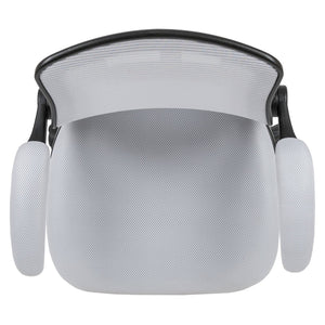 English Elm Kale Ergonomic Drafting Chair with Adjustable Foot Ring and Flip-Up Arms for Maximum Comfort White BL-ZP-8805D-WH-GG