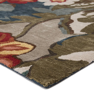 Jaipur Living Jaipur Living Hand Tufted Wool Viscose Floral Area Rug Watercolor Blooms Gray RUG112718