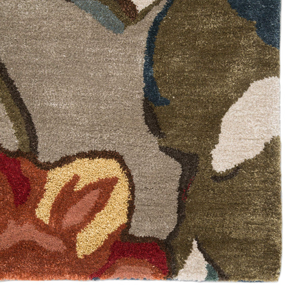 Jaipur Living Jaipur Living Hand Tufted Wool Viscose Floral Area Rug Watercolor Blooms Gray RUG112718