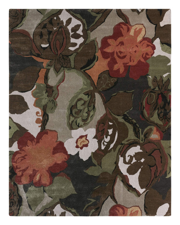 Jaipur Living Jaipur Living Hand Tufted Wool Viscose Floral Accent Rug Bohemian Botanical Gray RUG100402