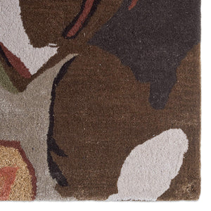 Jaipur Living Jaipur Living Wool Viscose Hand Tufted Floral Square Rug Watercolor Botanicals Gray RUG116186
