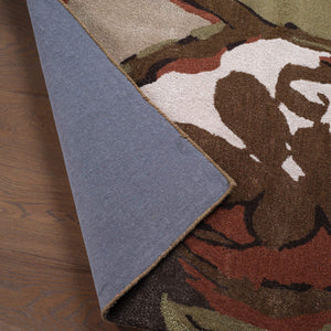 Jaipur Living Jaipur Living Wool Viscose Hand Tufted Floral Square Rug Watercolor Botanicals Gray RUG116186
