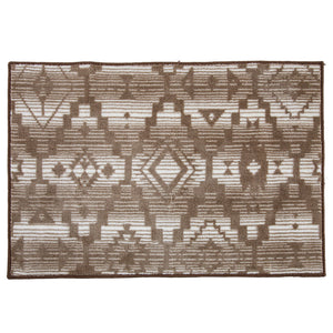 Hiend Accents Chalet Aztec Printed Rug - Cozy Geometric Design With Anti-slip Backing For Stylish Home Décor Brown,White 100% Premium Arylic,Latex Backing Bl1779
