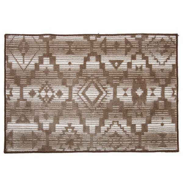 Hiend Accents Chalet Aztec Printed Rug - Cozy Geometric Design With Anti-slip Backing For Stylish Home Décor Brown,White 100% Premium Arylic,Latex Backing Bl1779