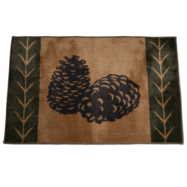 Hiend Accents Pine Cone Rug - Embrace Nature's Charm With A Rustic Design And Anti-slip Safety For Your Home Brown,Chocolate 100% Acrylic With Anti,Slip Latex Backing Bl1800