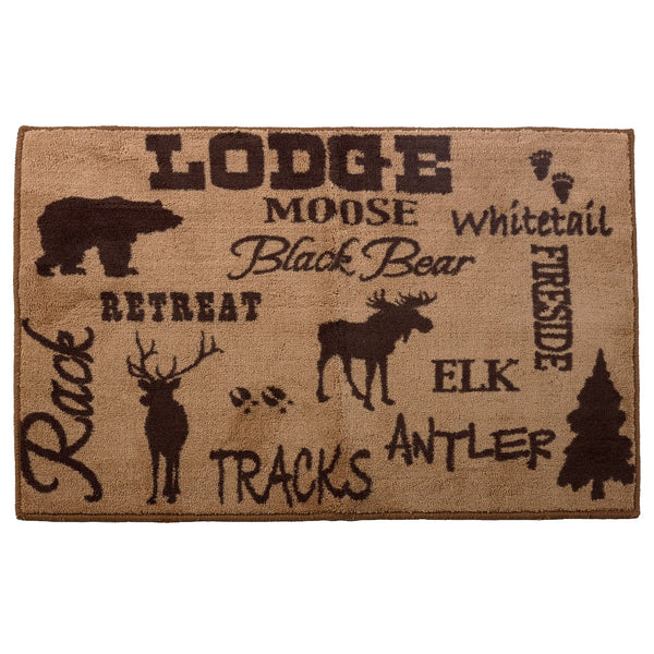 Hiend Accents Tan Lodge Rug - Rustic Charm For Your Home Decor, Soft Durable Acrylic With Slip-resistant Backing Tan,Chocolate 100% Premium Arylic,Latex Backing Bl1840-tt-oc