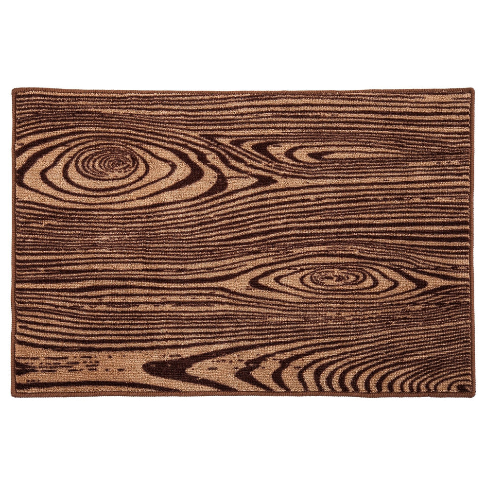 Hiend Accents Woodgrain Rug - Elevate Your Home Decor With Nature-inspired Design And Ultimate Comfort Tan,Chocolate 100% Premium Arylic,Latex Backing Bl1850