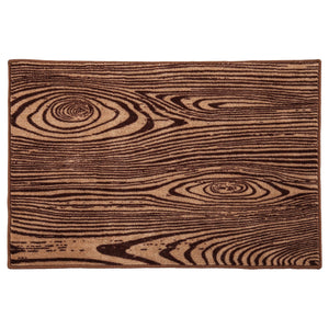 Hiend Accents Woodgrain Rug - Elevate Your Home Decor With Nature-inspired Design And Ultimate Comfort Tan,Chocolate 100% Premium Arylic,Latex Backing Bl1850