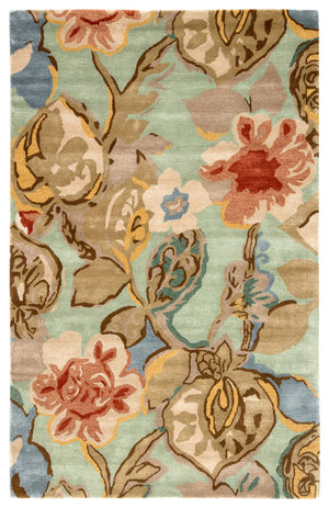 Jaipur Living Jaipur Living Hand Tufted Wool Viscose Floral Area Rug Watercolor Blooms for Bedroom RUG113487