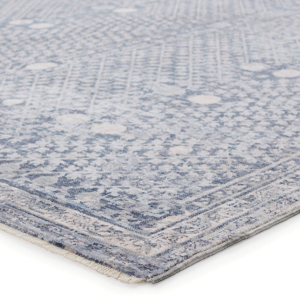 Jaipur Living Ballad Larkin Bla01 Powerloomed Machinemade 100% Polyester Vintage Vintage Look Indoor Rug Blue, Light Gray 100% Polyester Rug152968