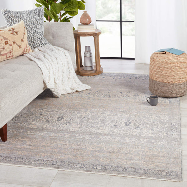 Jaipur Living Jaipur Living Amerie Polyester Oriental Area Rug Vintage Tonal Beige Gray Soft Pile 10' x 14' RUG152998