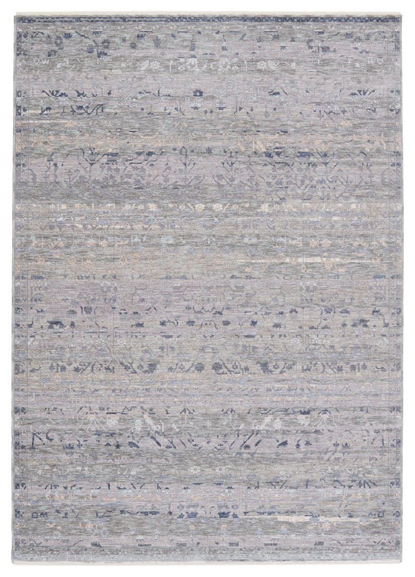 Jaipur Living Ballad Evolet Bla06 Powerloomed Machinemade 100% Polyester Vintage Vintage Look Indoor Rug Blue, Gray 100% Polyester Rug152973