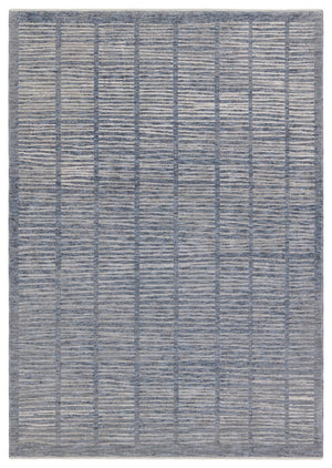 Jaipur Living Ballad Dounia Bla11 Powerloomed Machinemade 100% Polyester Lines Stripes Indoor Rug Blue, Light Gray 100% Polyester Rug158529