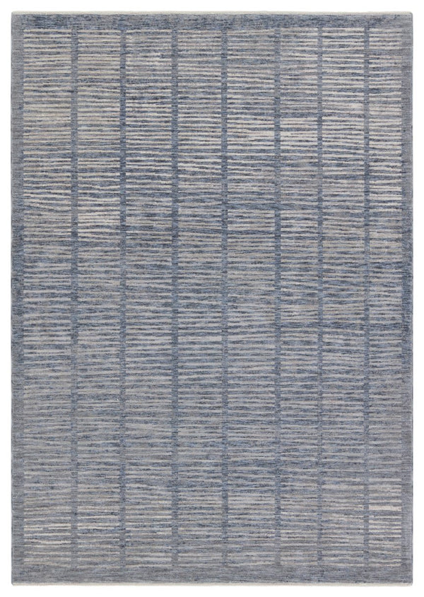 Jaipur Living Ballad Dounia Bla11 Powerloomed Machinemade 100% Polyester Lines Stripes Indoor Rug Blue, Light Gray 100% Polyester Rug158529