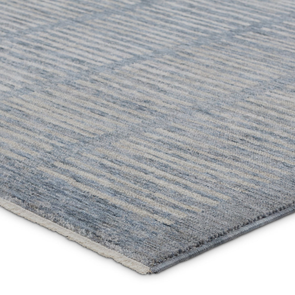 Jaipur Living Ballad Dounia Bla11 Powerloomed Machinemade 100% Polyester Lines Stripes Indoor Rug Blue, Light Gray 100% Polyester Rug158529