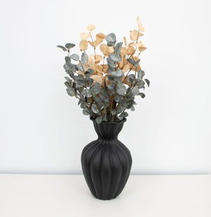 Zeugma Earth Black Clay Pot – Stylish 8" Wide, Durable & Lightweight Design For Home Or Garden Décor!   Nw240456-bk