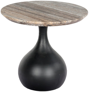 Bolb BLB-001 22"H x 24"W x 24"D End Table BLB001-222424  Top: Cream; Base: Black Surya