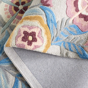 Safavieh Bellagio Hand-tufted Area Rug - Elegant Floral Design In Grey And Pink For Luxurious Comfort Grey ,Pink 80% Wool,20% Cotton Blg101u-5