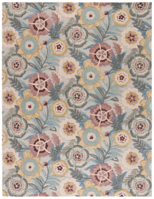 Safavieh Bellagio Hand-tufted Area Rug - Elegant Floral Design In Grey And Pink For Luxurious Comfort Grey ,Pink 80% Wool,20% Cotton Blg101u-5