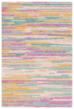 Safavieh Bellagio Handcrafted Area Rug - Vibrant Yellow And Green Abstract Design For Luxurious Living Spaces Yellow ,Green 80% Wool 20% Cotton Blg201c-28