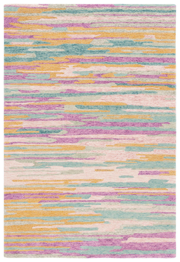 Safavieh Bellagio Handcrafted Area Rug - Vibrant Yellow And Green Abstract Design For Luxurious Living Spaces Yellow ,Green 80% Wool 20% Cotton Blg201c-28