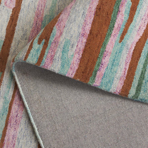 Safavieh Bellagio Handcrafted Area Rug - Vibrant Yellow And Green Abstract Design For Luxurious Living Spaces Green ,Pink 80% Wool 20% Cotton Blg201y-6sq