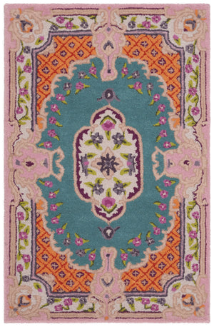 Safavieh Bellagio Exquisite Hand-tufted Wool Area Rug - Vibrant Colors & Timeless Sophistication For Any Space Blue ,Pink Wool Blg535m-10sq