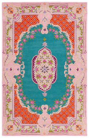 Safavieh Bellagio Exquisite Hand-tufted Wool Area Rug - Vibrant Colors & Timeless Sophistication For Any Space Blue ,Pink Wool Blg535m-10sq