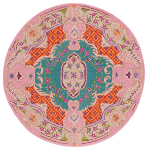 Safavieh Bellagio Exquisite Hand-tufted Wool Area Rug - Vibrant Colors & Timeless Sophistication For Any Space Blue ,Pink Wool Blg535m-10sq