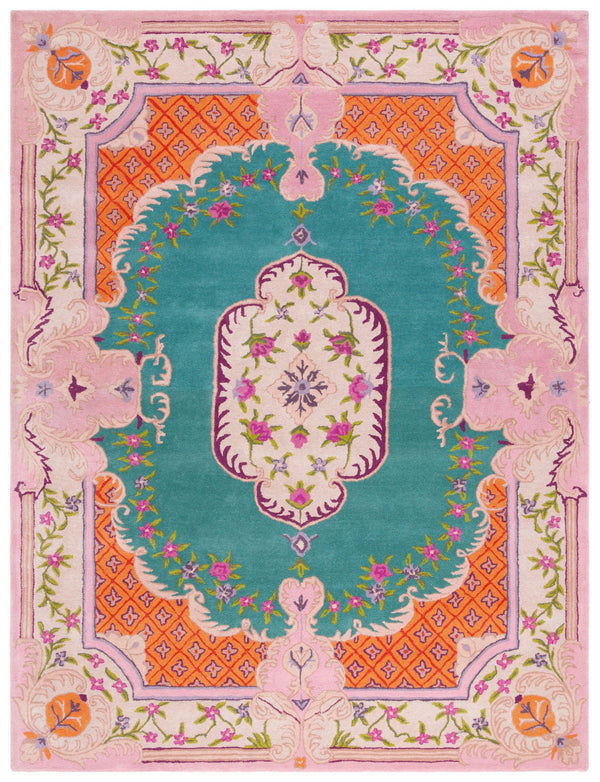 Safavieh Bellagio Exquisite Hand-tufted Wool Area Rug - Vibrant Colors & Timeless Sophistication For Any Space Blue ,Pink Wool Blg535m-10sq