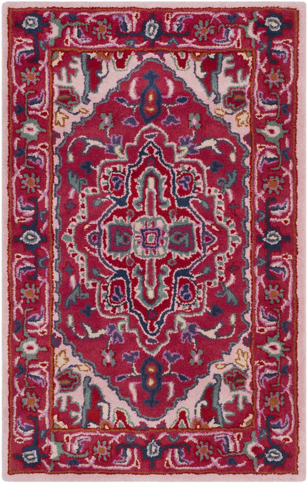 Safavieh Bellagio Hand Tufted Wool Area Rug - Exquisite Red And Pink Medallion Design For Luxurious Spaces Red ,Pink Wool Blg546a-8