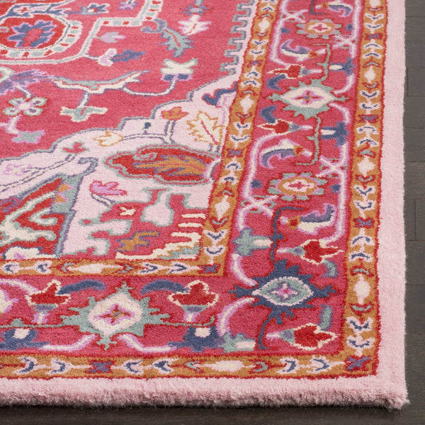 Safavieh Bellagio Hand Tufted Wool Area Rug - Exquisite Red And Pink Medallion Design For Luxurious Spaces Red ,Pink Wool Blg546a-8