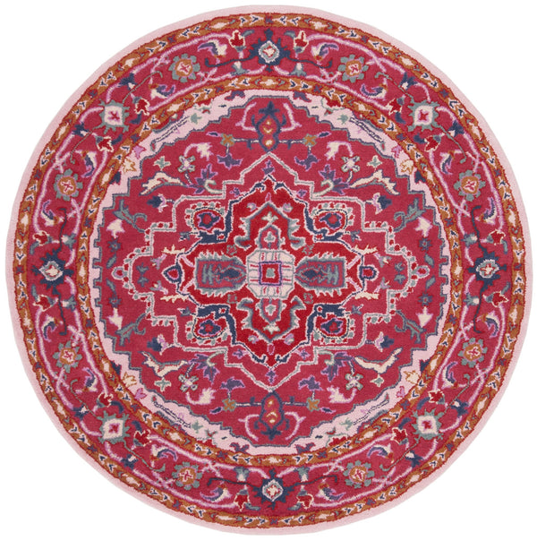 Safavieh Bellagio Hand Tufted Wool Area Rug - Exquisite Red And Pink Medallion Design For Luxurious Spaces Red ,Pink Wool Blg546a-8