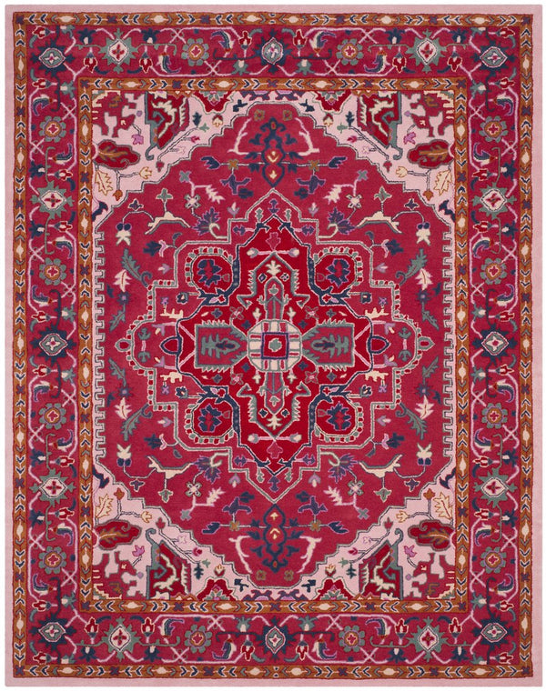 Safavieh Bellagio Hand Tufted Wool Area Rug - Exquisite Red And Pink Medallion Design For Luxurious Spaces Red ,Pink Wool Blg546a-8