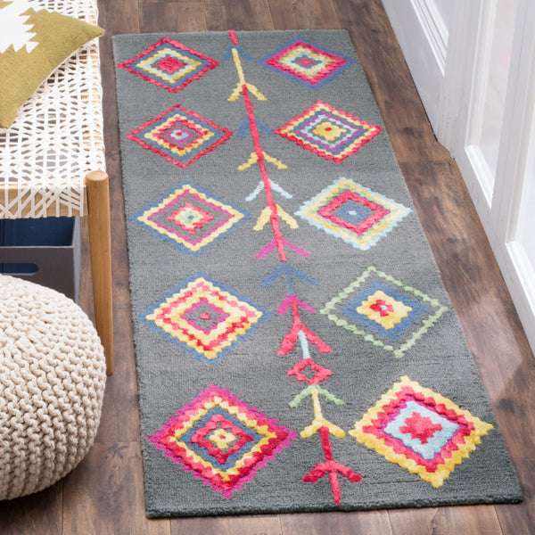 Safavieh Bellagio 551 Hand Tufted  Rug Dark Grey / Multi BLG551A-2