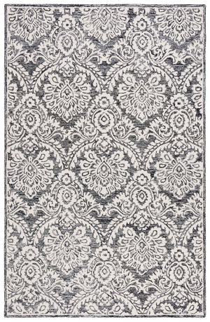 Safavieh Blossom 106 Hand Tufted Country and Floral Rug Black / Ivory BLM106Z-5
