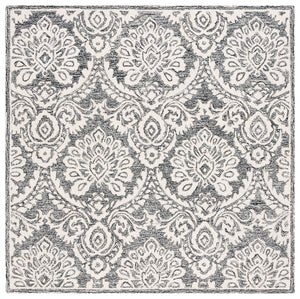 Safavieh Blossom 106 Hand Tufted Country and Floral Rug Black / Ivory BLM106Z-4