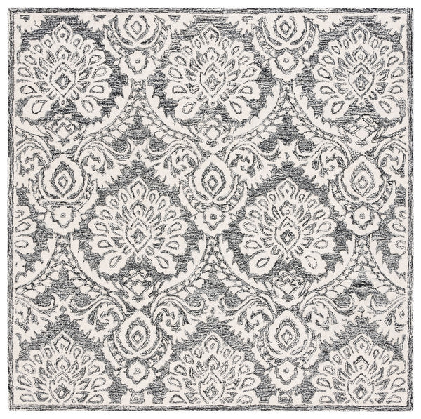 Safavieh Blossom 106 Hand Tufted Country and Floral Rug Black / Ivory BLM106Z-4