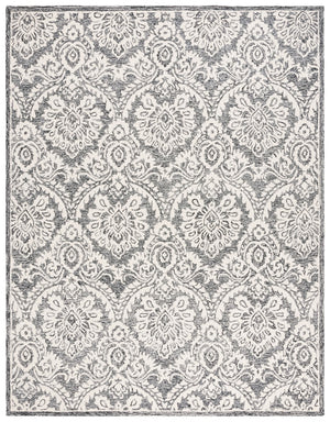 Safavieh Blossom 106 Hand Tufted Country and Floral Rug Black / Ivory BLM106Z-8