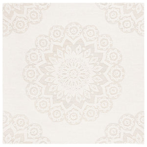 Safavieh Blossom 108 Hand Tufted Country and Floral Rug Ivory / Grey BLM108F-6SQ