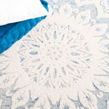 Safavieh Blossom 108 Hand Tufted Country and Floral Rug Ivory / Blue BLM108M-5