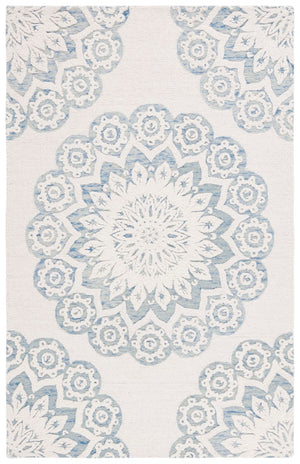 Safavieh Blossom 108 Hand Tufted Country and Floral Rug Ivory / Blue BLM108M-5