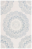 Safavieh Blossom 108 Hand Tufted Country and Floral Rug Ivory / Blue BLM108M-5