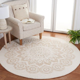 Safavieh Blossom 108 Hand Tufted Country and Floral Rug Ivory / Light Brown BLM108T-6R