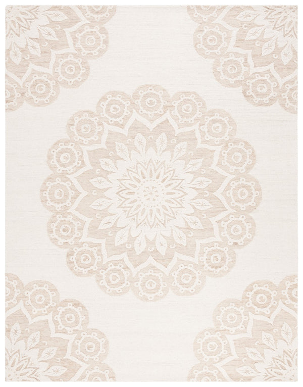 Safavieh Blossom 108 Hand Tufted Country and Floral Rug Ivory / Light Brown BLM108T-8