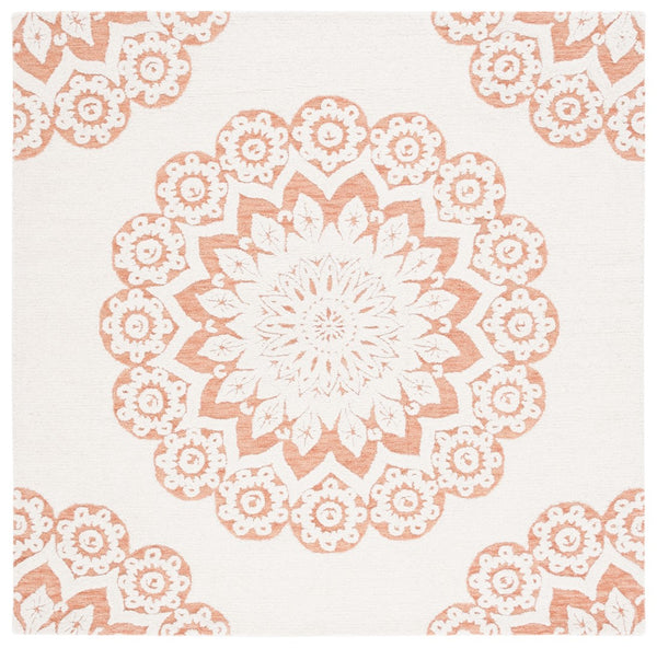 Safavieh Blossom 108 Hand Tufted Country and Floral Rug Ivory / Pink BLM108U-6SQ