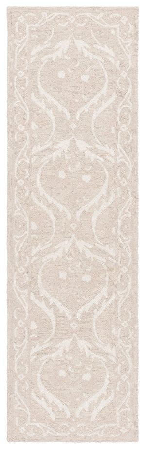 Safavieh Blossom Handcrafted Floral Area Rug From India – Elevate Your Space With Timeless Elegance And Comfort Beige ,Ivory 85% Wool,15% Cotton Blm116b-6sq