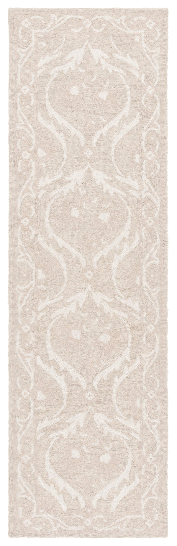 Safavieh Blossom Handcrafted Floral Area Rug From India – Elevate Your Space With Timeless Elegance And Comfort Beige ,Ivory 85% Wool,15% Cotton Blm116b-6sq
