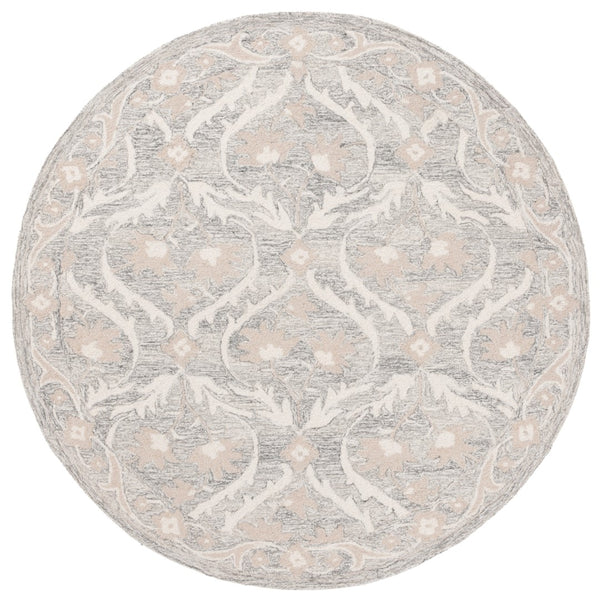 Safavieh Blossom 116f Grey Ivory Grey ,Ivory 85% Wool,15% Cotton Blm116f-4