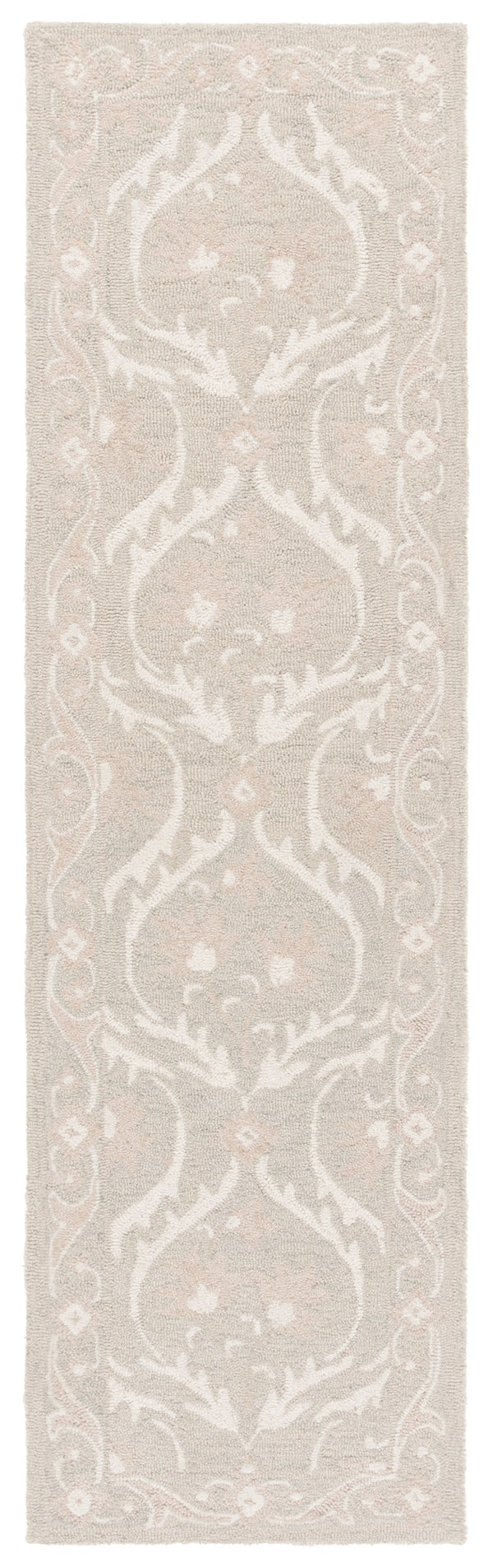 Safavieh Blossom Handcrafted Floral Area Rug From India – Elevate Your Space With Timeless Elegance And Comfort Light Grey ,Ivory 85% Wool,15% Cotton Blm116g-6r